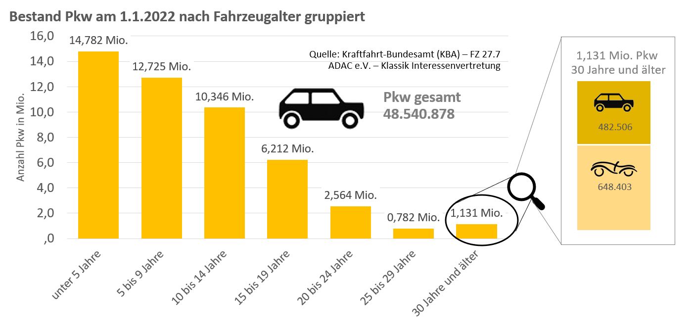 Grafik 6 - Bestand Pkw am 1.1.2022 nach Fahrzeugalter gruppiert.JPG